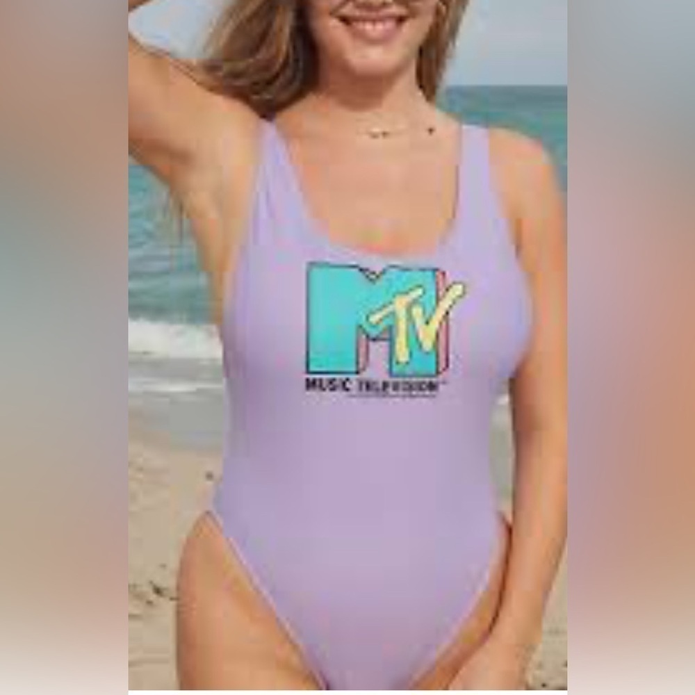 Aerie American Eagle MTV Logo Swimsuit